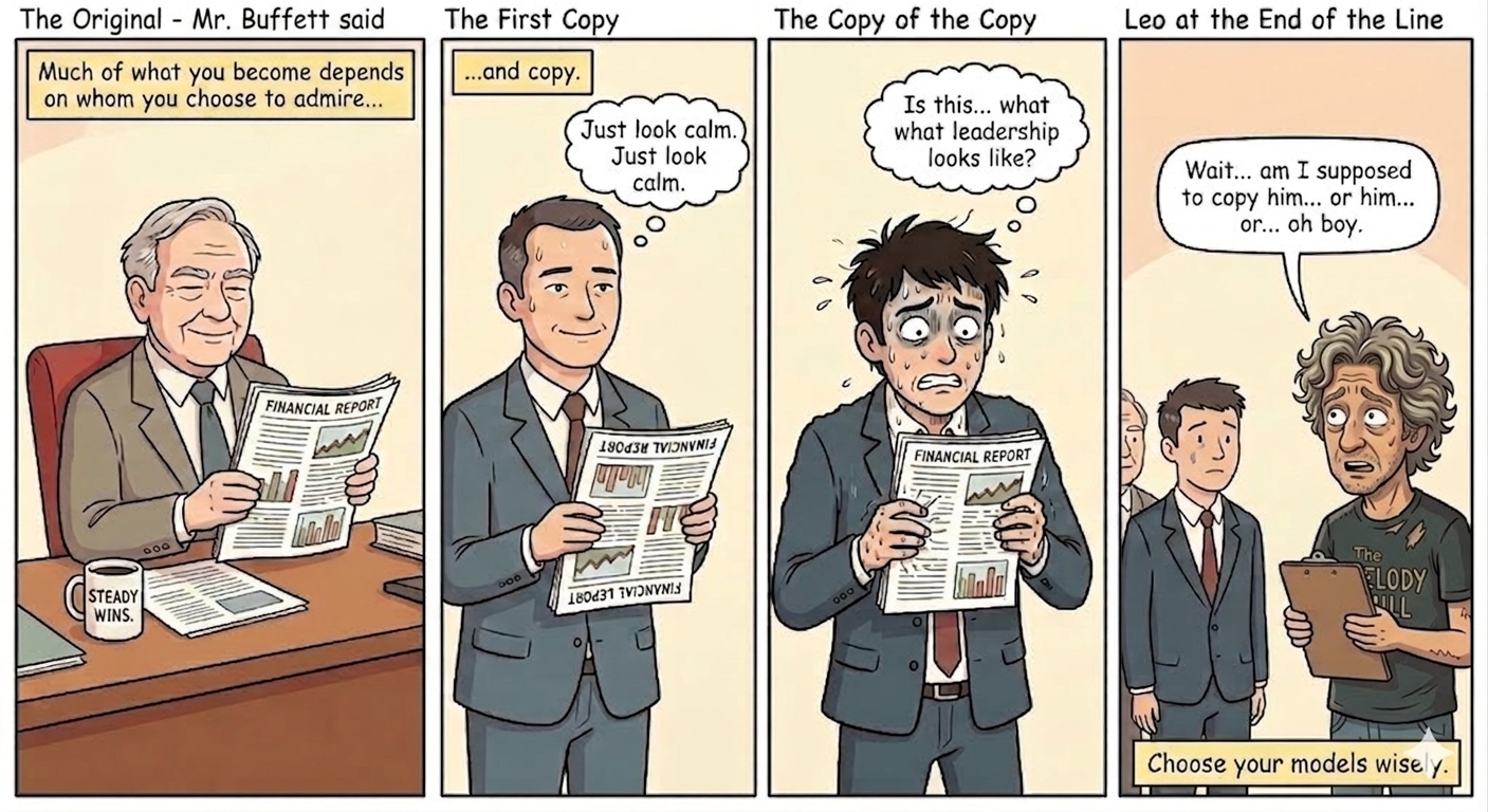 Leo and the Copy Chain cartoon